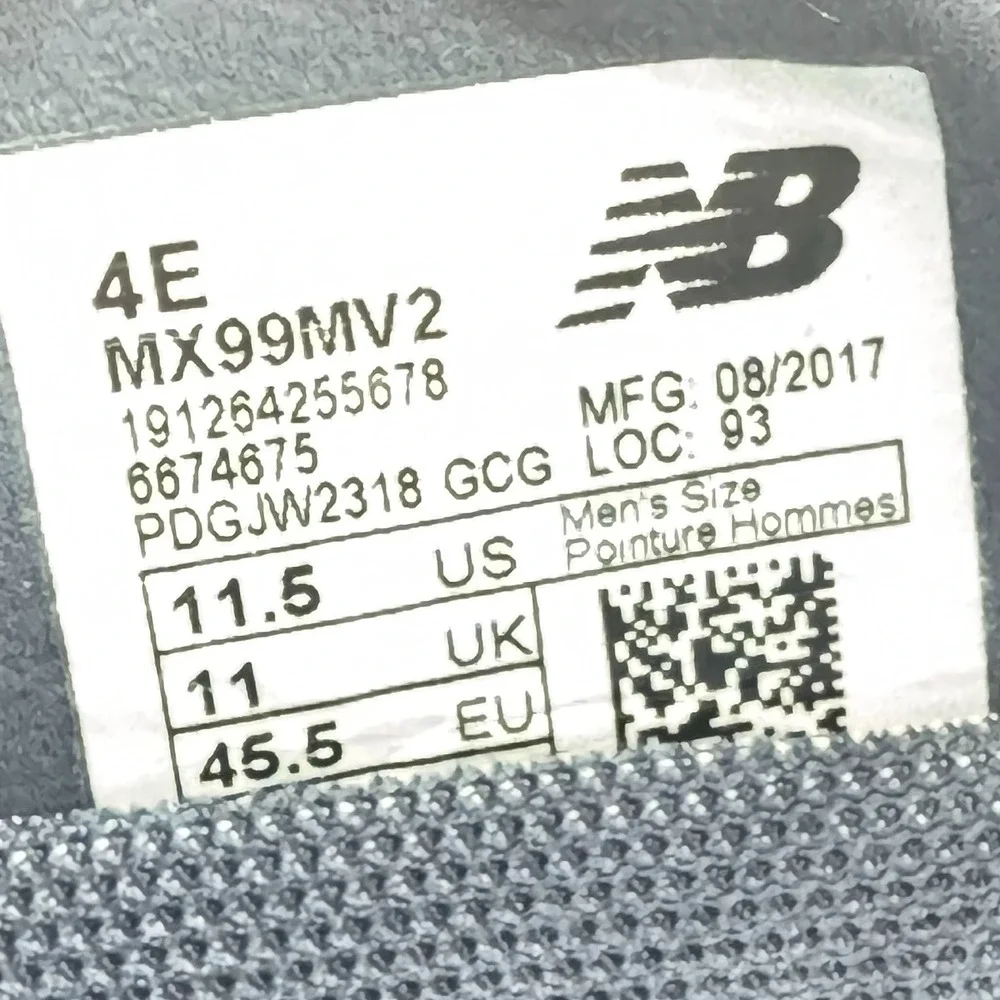 New Balance MX99MV2 Flexonic FantomFit Training Shoe Grey Lime Green Men 11.5 4E
